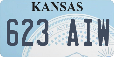 KS license plate 623AIW