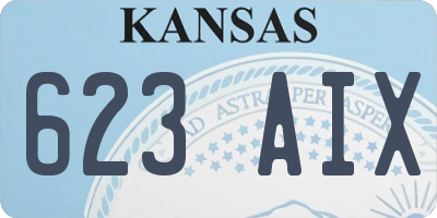 KS license plate 623AIX