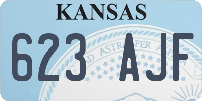 KS license plate 623AJF