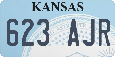 KS license plate 623AJR