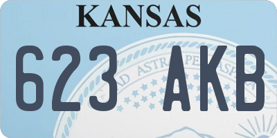 KS license plate 623AKB