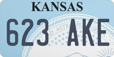 KS license plate 623AKE