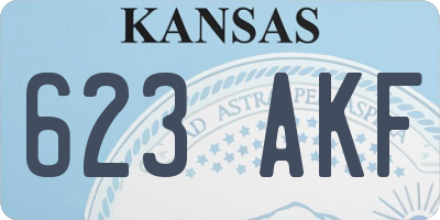 KS license plate 623AKF