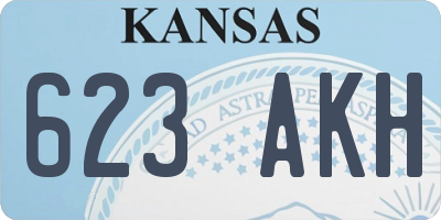 KS license plate 623AKH
