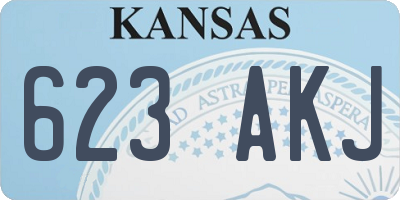 KS license plate 623AKJ
