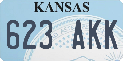 KS license plate 623AKK