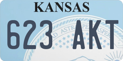 KS license plate 623AKT