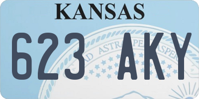 KS license plate 623AKY