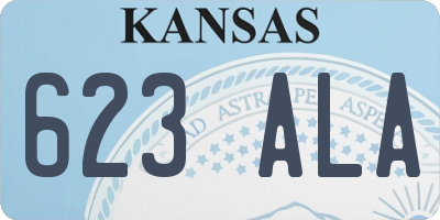 KS license plate 623ALA