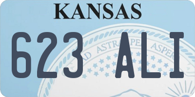KS license plate 623ALI