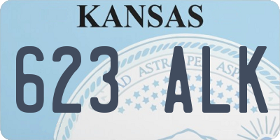 KS license plate 623ALK