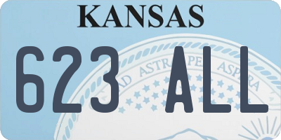 KS license plate 623ALL