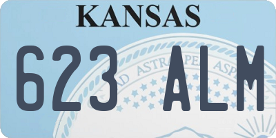 KS license plate 623ALM