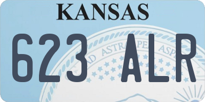KS license plate 623ALR