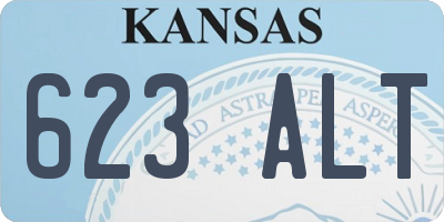 KS license plate 623ALT