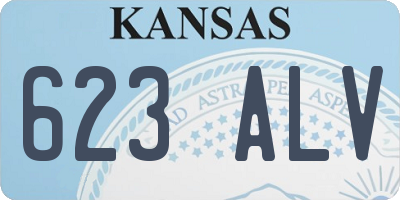KS license plate 623ALV