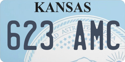 KS license plate 623AMC