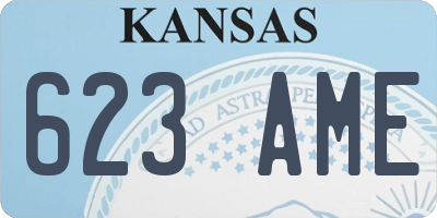 KS license plate 623AME