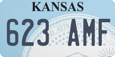 KS license plate 623AMF