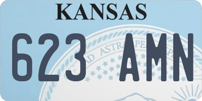 KS license plate 623AMN