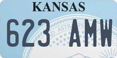 KS license plate 623AMW