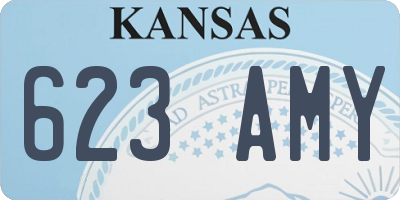 KS license plate 623AMY