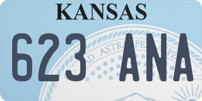 KS license plate 623ANA