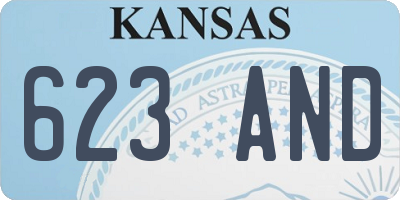 KS license plate 623AND