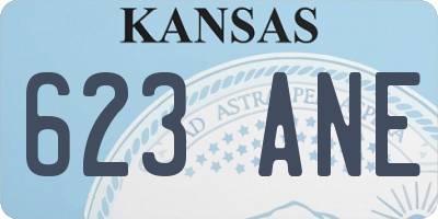 KS license plate 623ANE