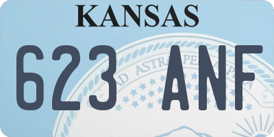 KS license plate 623ANF