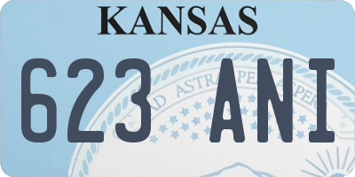 KS license plate 623ANI
