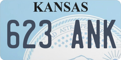 KS license plate 623ANK