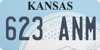 KS license plate 623ANM