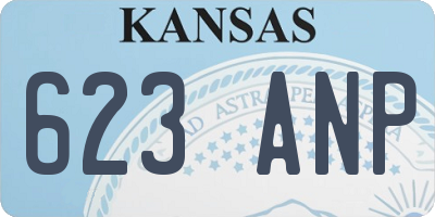 KS license plate 623ANP