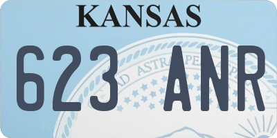 KS license plate 623ANR