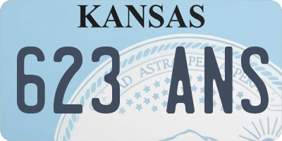 KS license plate 623ANS
