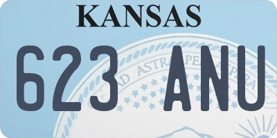 KS license plate 623ANU