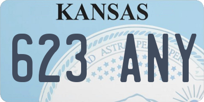 KS license plate 623ANY