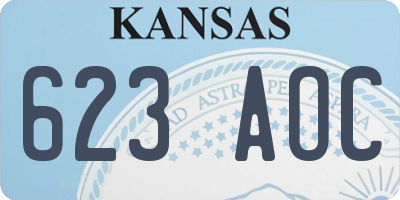 KS license plate 623AOC