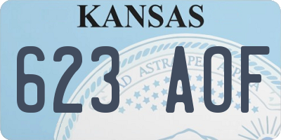 KS license plate 623AOF