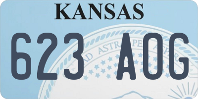 KS license plate 623AOG