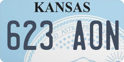 KS license plate 623AON