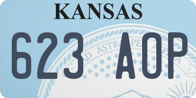KS license plate 623AOP