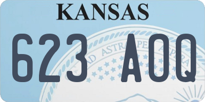 KS license plate 623AOQ