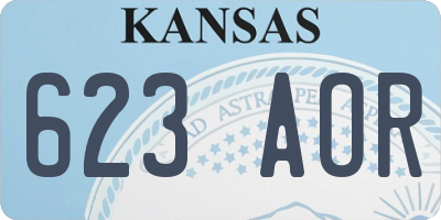 KS license plate 623AOR