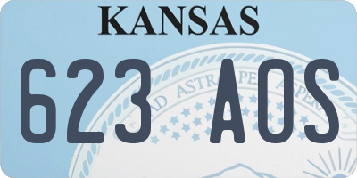 KS license plate 623AOS