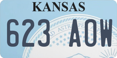 KS license plate 623AOW