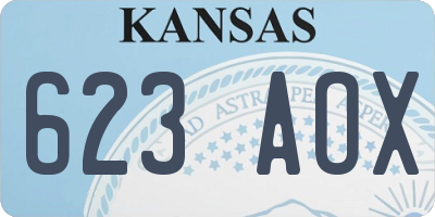 KS license plate 623AOX