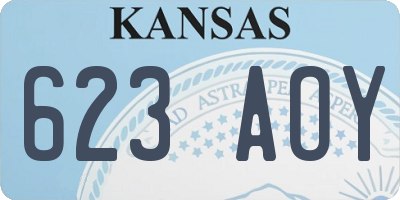 KS license plate 623AOY