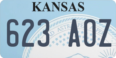 KS license plate 623AOZ